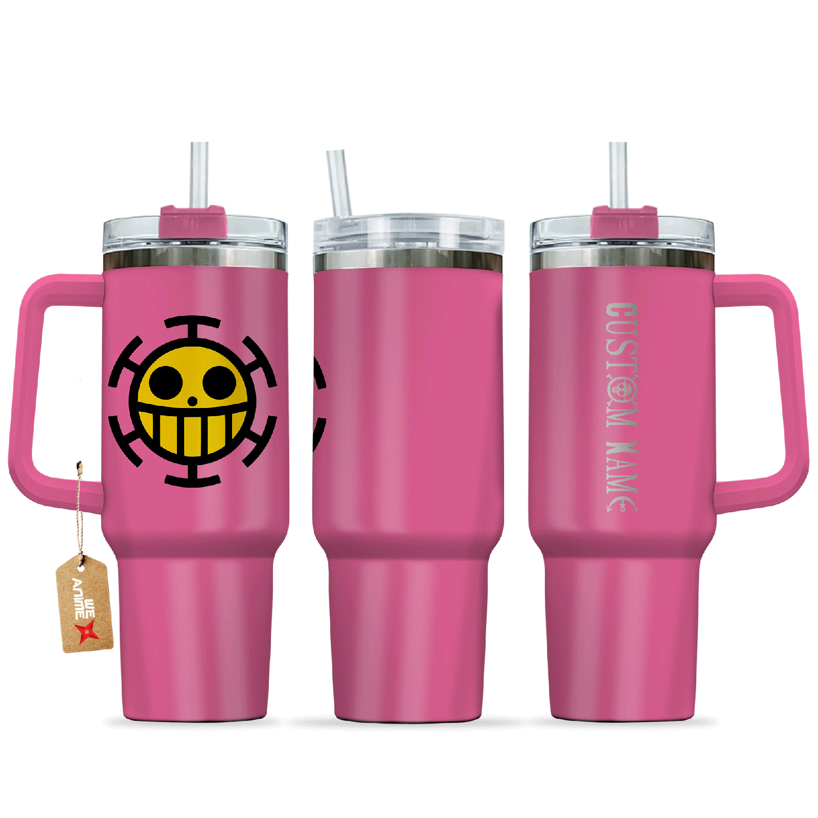 Trafalgar D. Law One Piece Anime Custom Quencher  40oz Stainless Steel Tumbler With Handle HG
