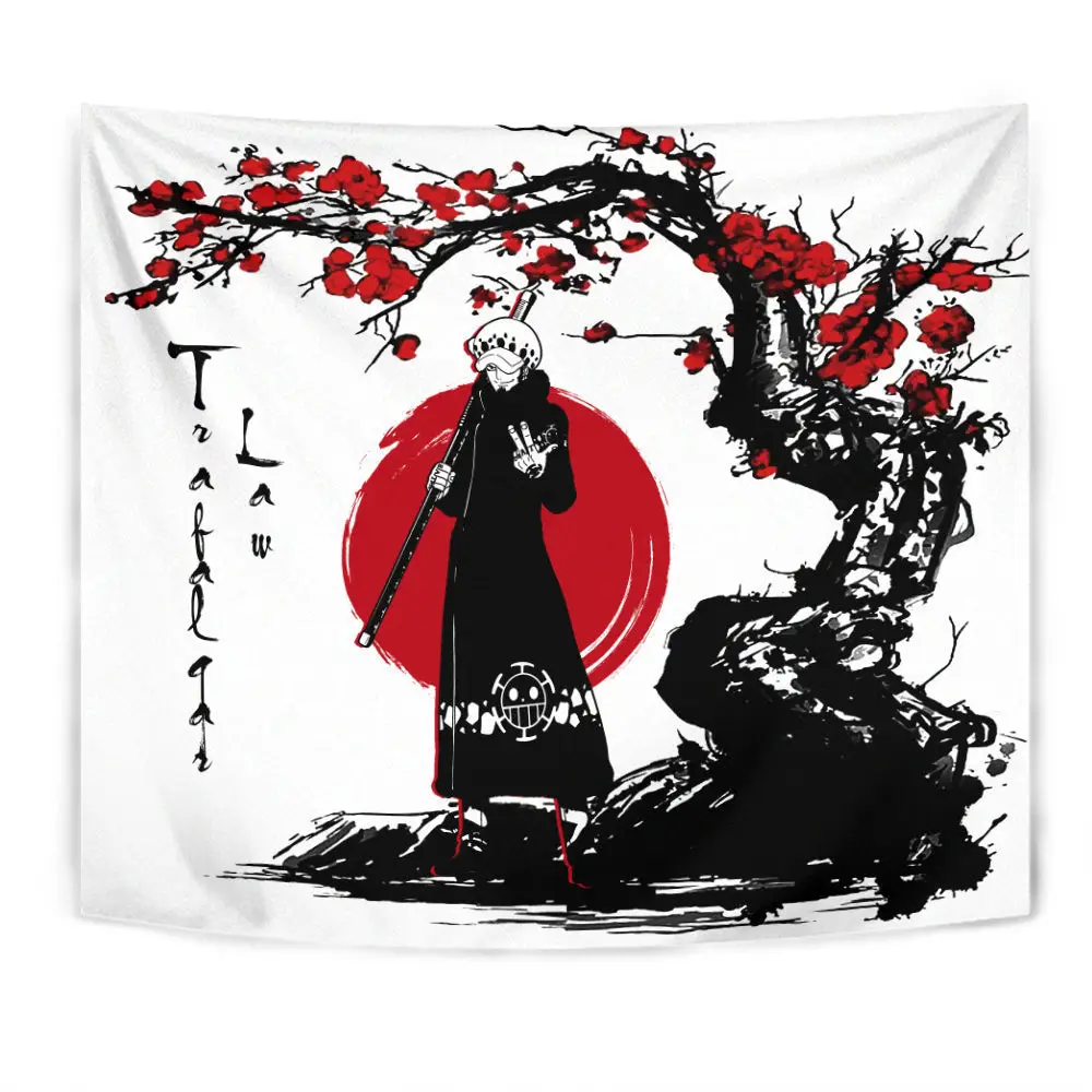 Trafalgar Law Tapestry Custom Anime Bedroom Living Room Home Decoration