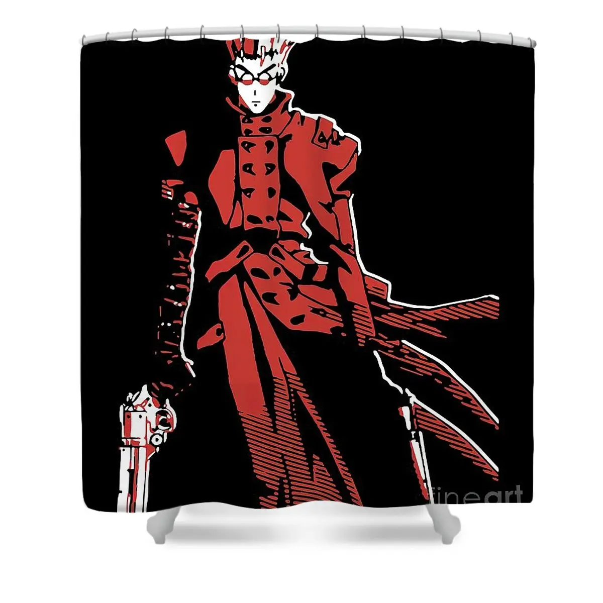 Trigun Retro Vintage Shower Curtain | Anime Shower Curtains