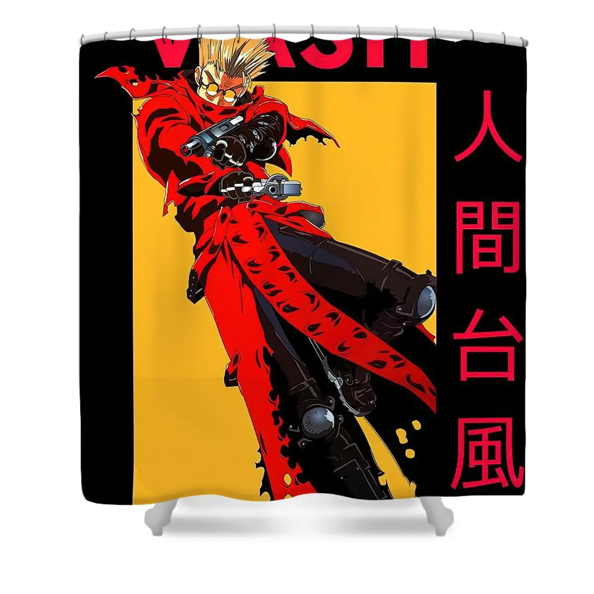 Trigun Vash The Stampede Dual Wield Anime Shower Curtain | Anime Shower Curtains