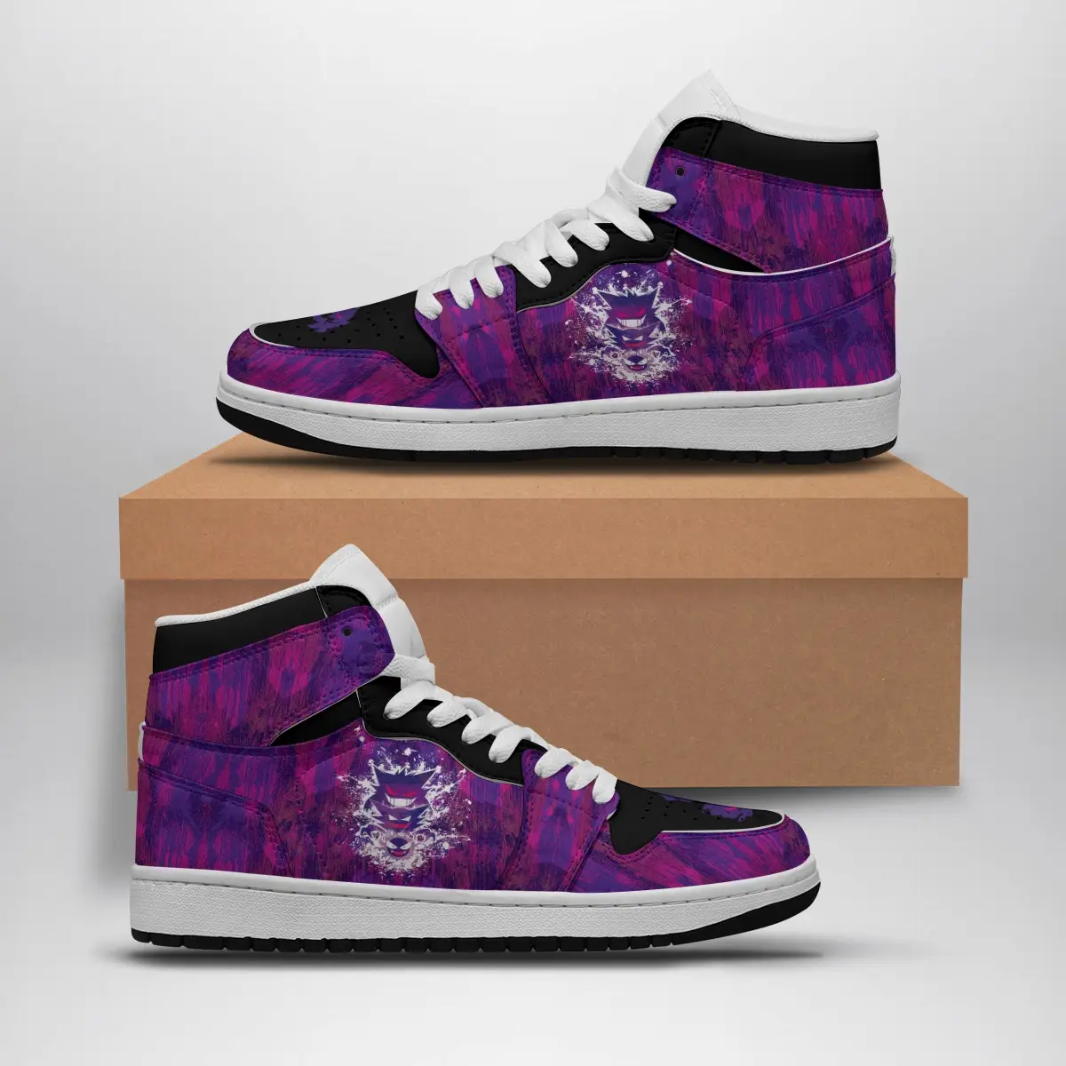 Trippy Ghostly Evolution Pokemon Air Jordan 1 Shoes
