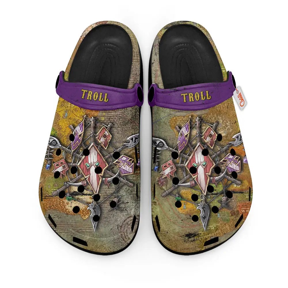 Troll World Of Warcraft Edition Premium Clogs for True Fans Custom Name