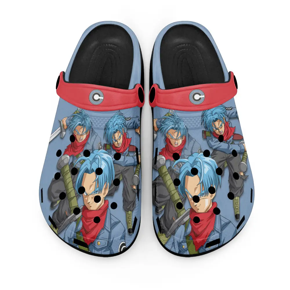 Trunks Edition Custom Anime Clogs Pattern Style