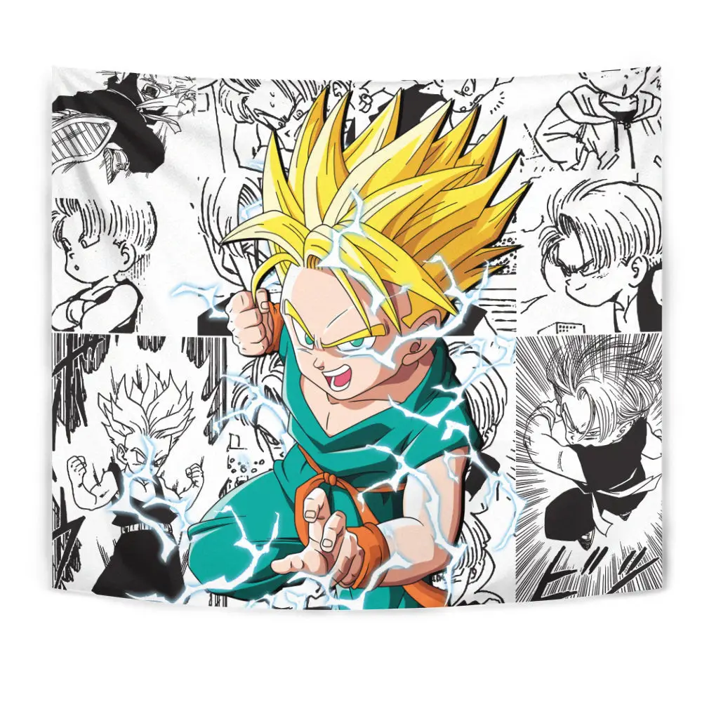 Trunks SSj Tapestry Custom Anime Manga Wall Decor