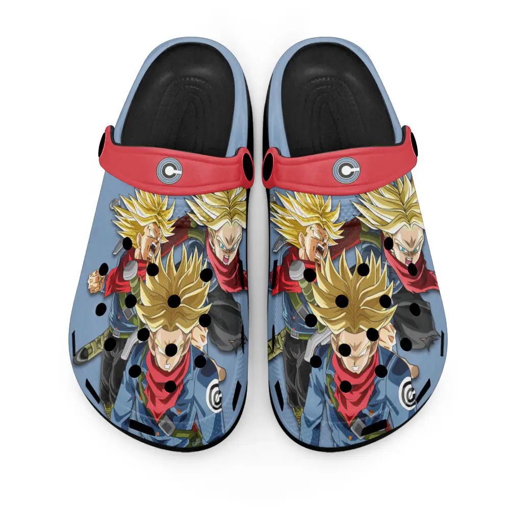 Trunks Super Saiyan Edition Custom Anime Clogs Pattern Style