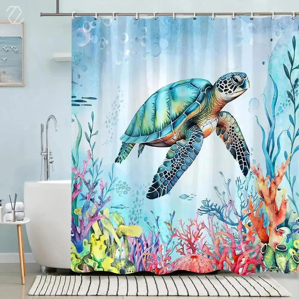 Turtle Shower Curtain