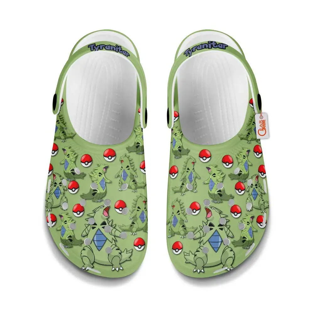 Tyranitar Edition Custom Anime Clogs Pattern Style