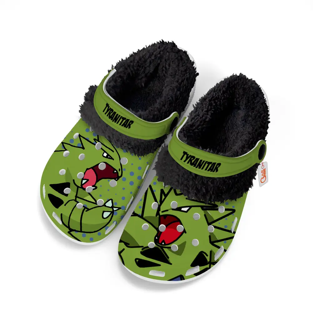 Tyranitar Edition Fleece-Lined Clogs Personalized Name