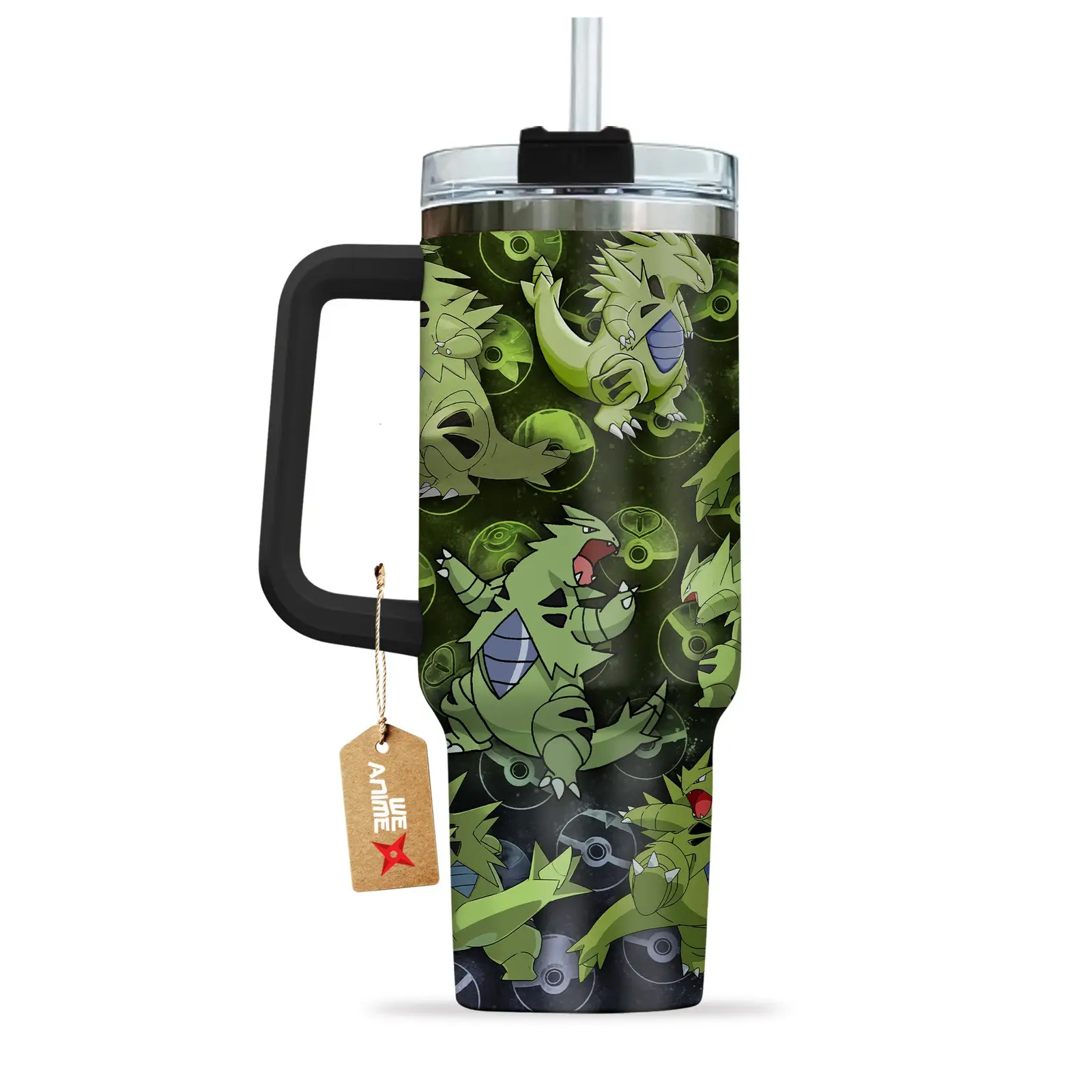 Tyranitar Pokemon Anime Custom Quencher  40oz Stainless Steel Tumbler With Handle HG