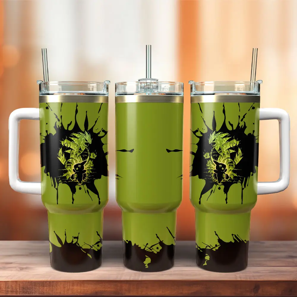 Tyranitar Pokemon Anime Custom Quencher  40oz Stainless Steel Tumbler With Handle HG