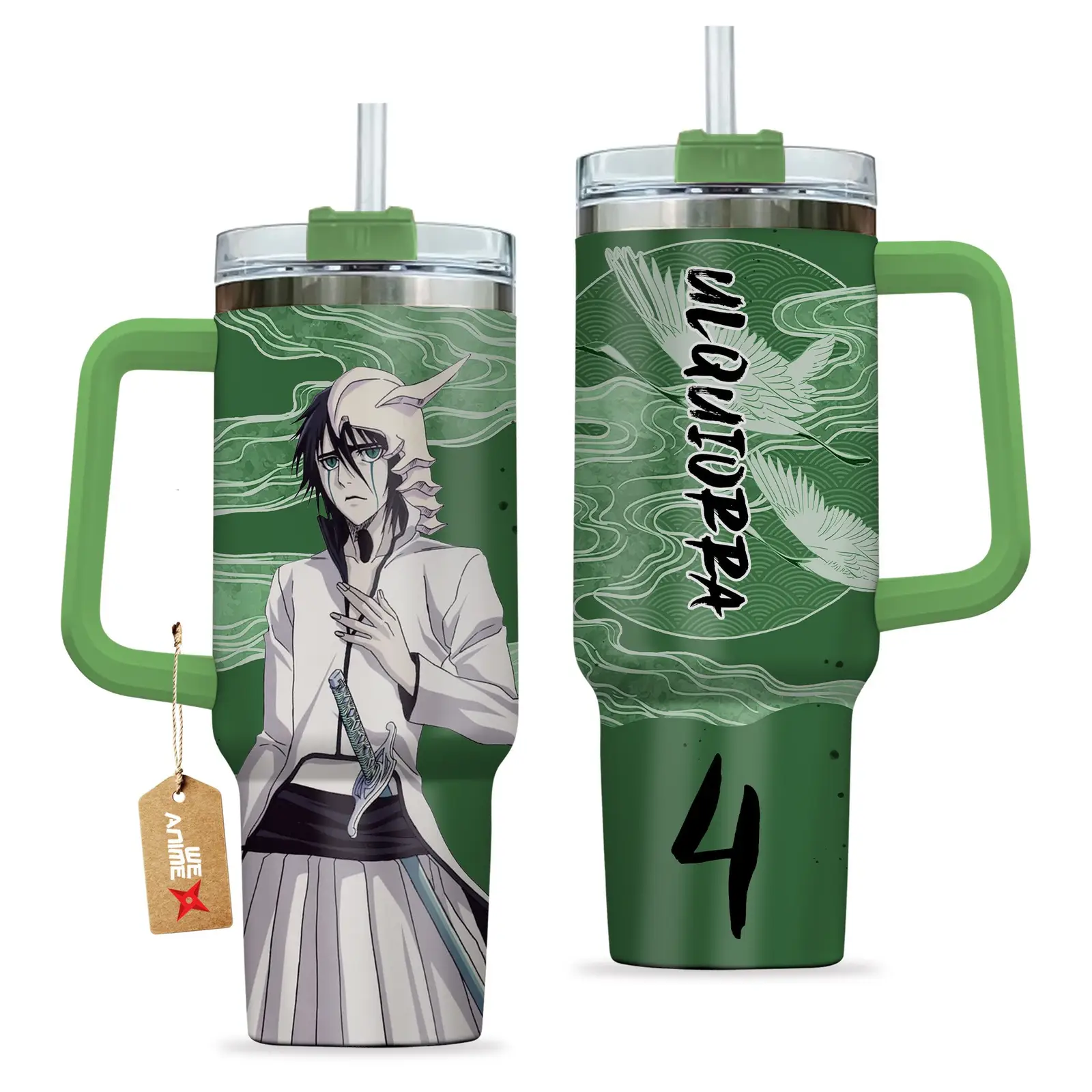 Ulquiorra Cifer Bleach Anime Custom  Quencher   40oz Stainless Steel Tumbler With Handle HG
