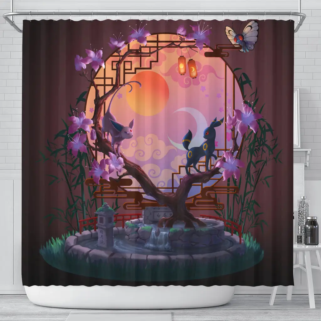 Umbreon Espeon Shower Curtain