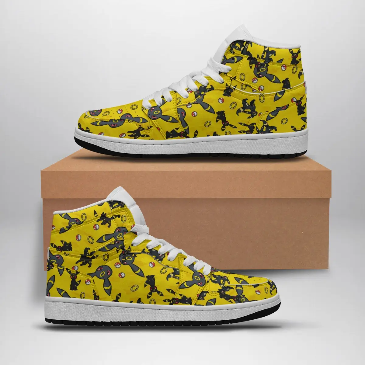 Umbreon Pattern Pokemon Air Jordan 1 Shoes