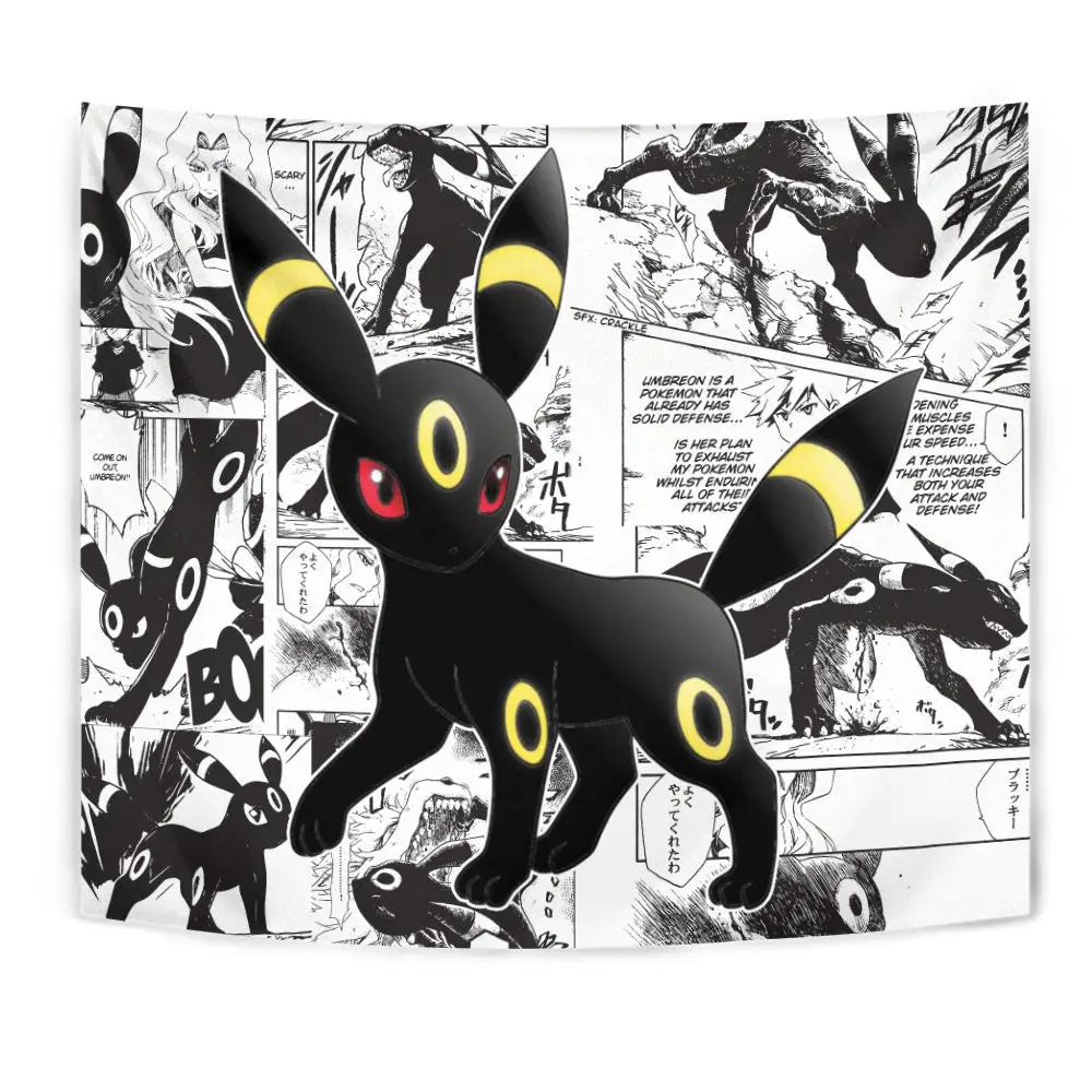 Umbreon Tapestry Manga Style