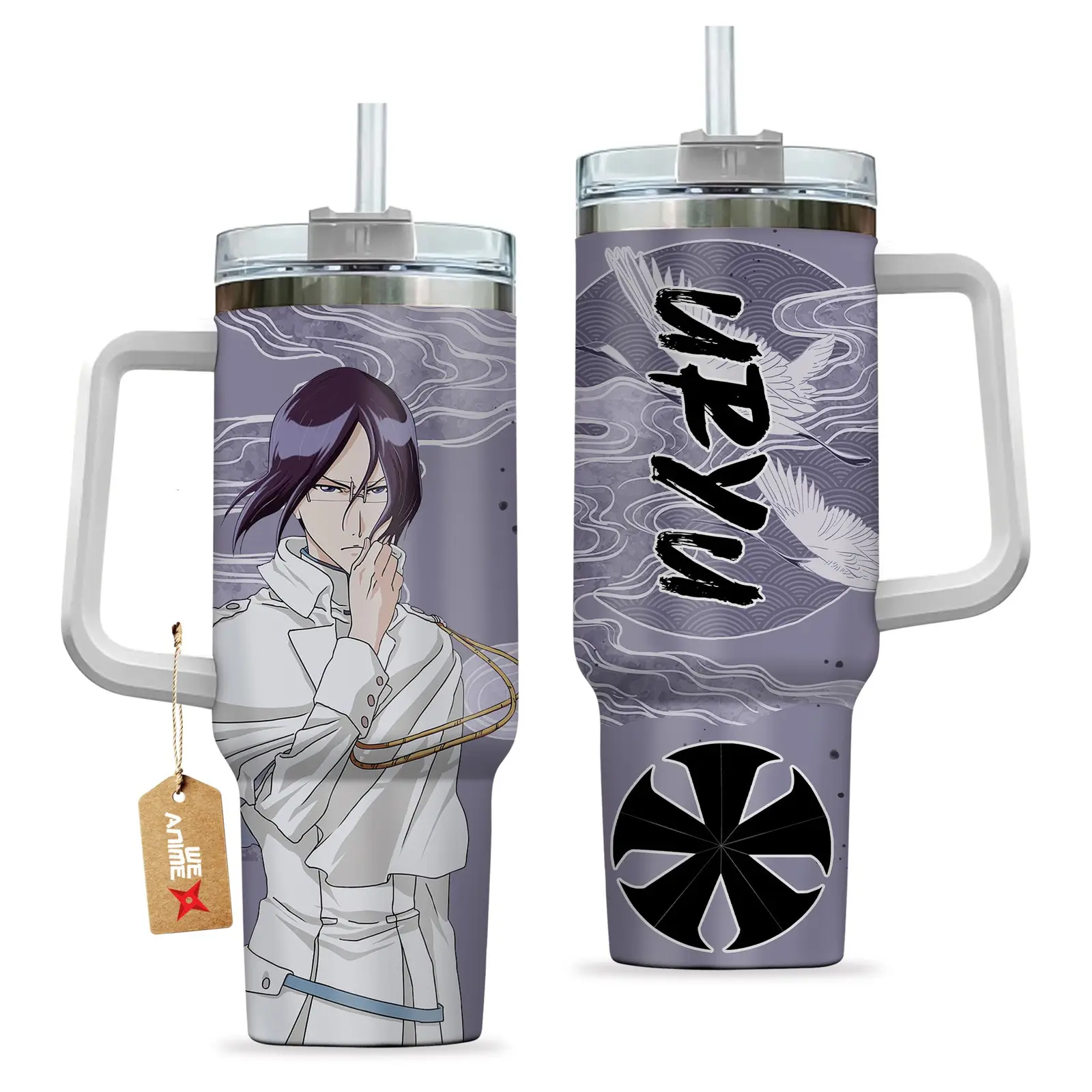 Uryu Ishida Bleach Anime Custom  Quencher   40oz Stainless Steel Tumbler With Handle HG
