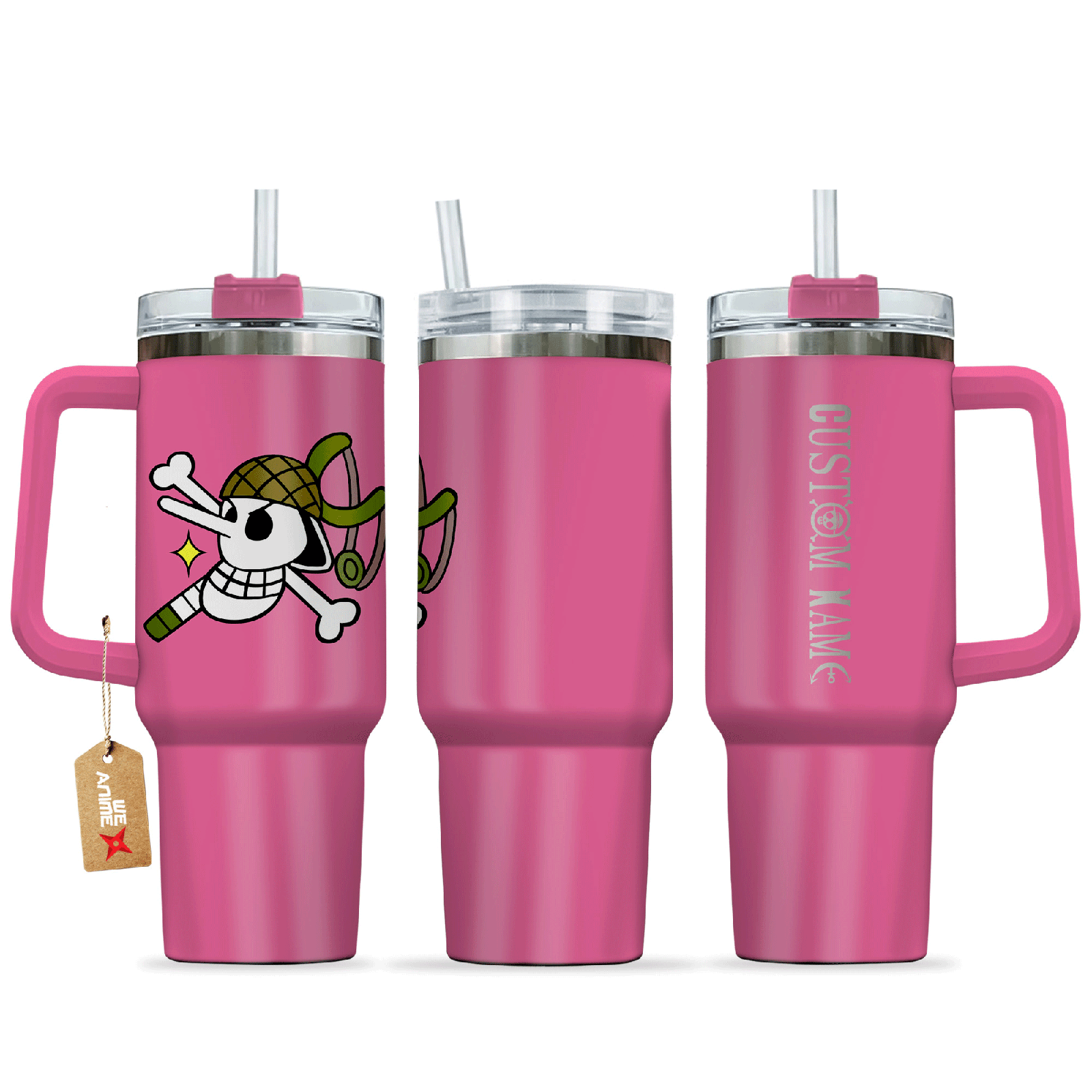 Usopp One Piece Anime Custom  Quencher  Stainless Steel  40oz Engraved Tumbler With Handle HG