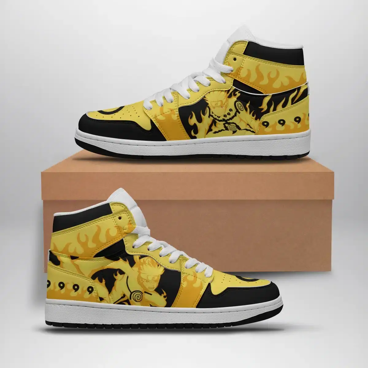 Uzumaki Nine-Tails Chakra Mode Shippuden Air Jordan 1 Shoes