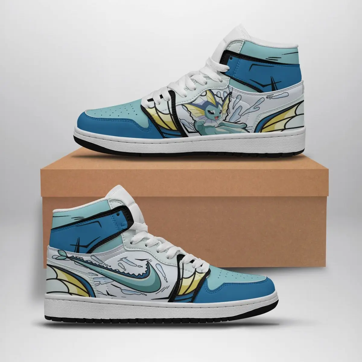 Vaporeon Pokemon Air Jordan 1 Shoes