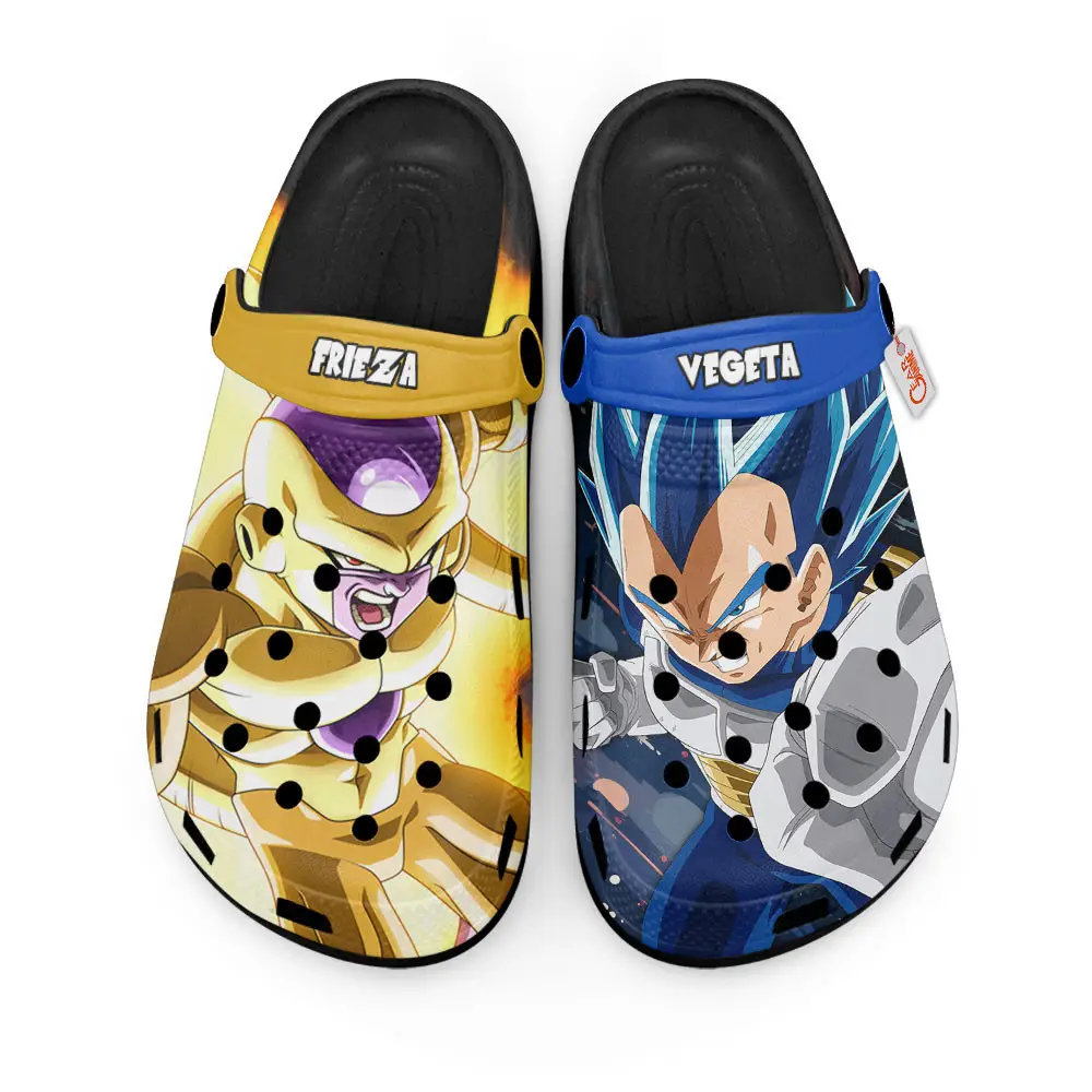 Vegeta Blue vs Golden Frieza Edition Custom Anime Clogs