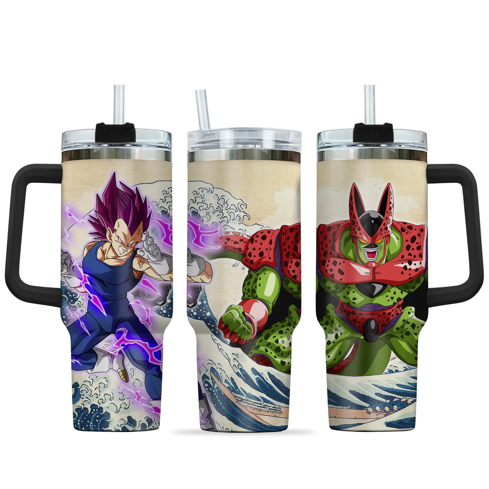 Vegeta - Cell Max 40oz Travel Tumbler With Handle Rivalries Kanagawa Collection