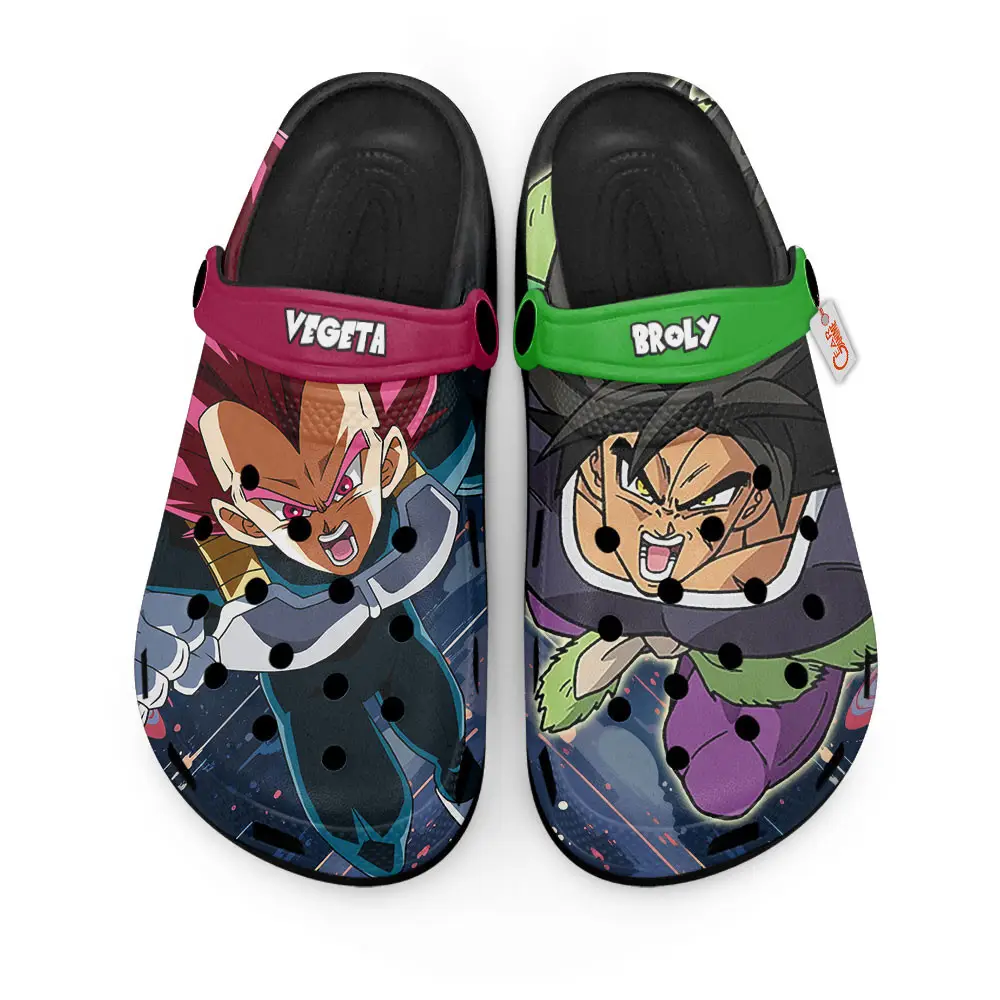 Vegeta God vs Broly Wrath Edition Custom Anime Clogs