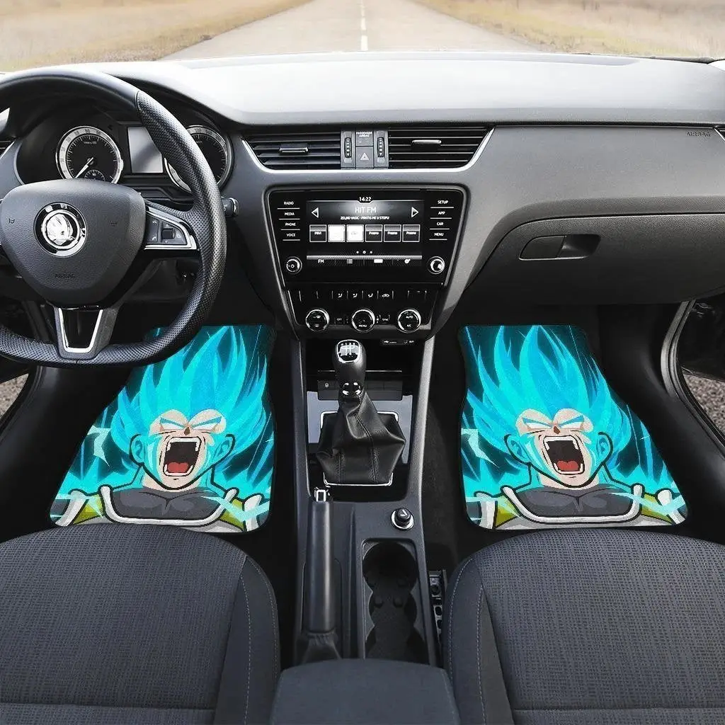 Vegeta Screaming Car Floor Mats For Dragon Ball Fan NH1911