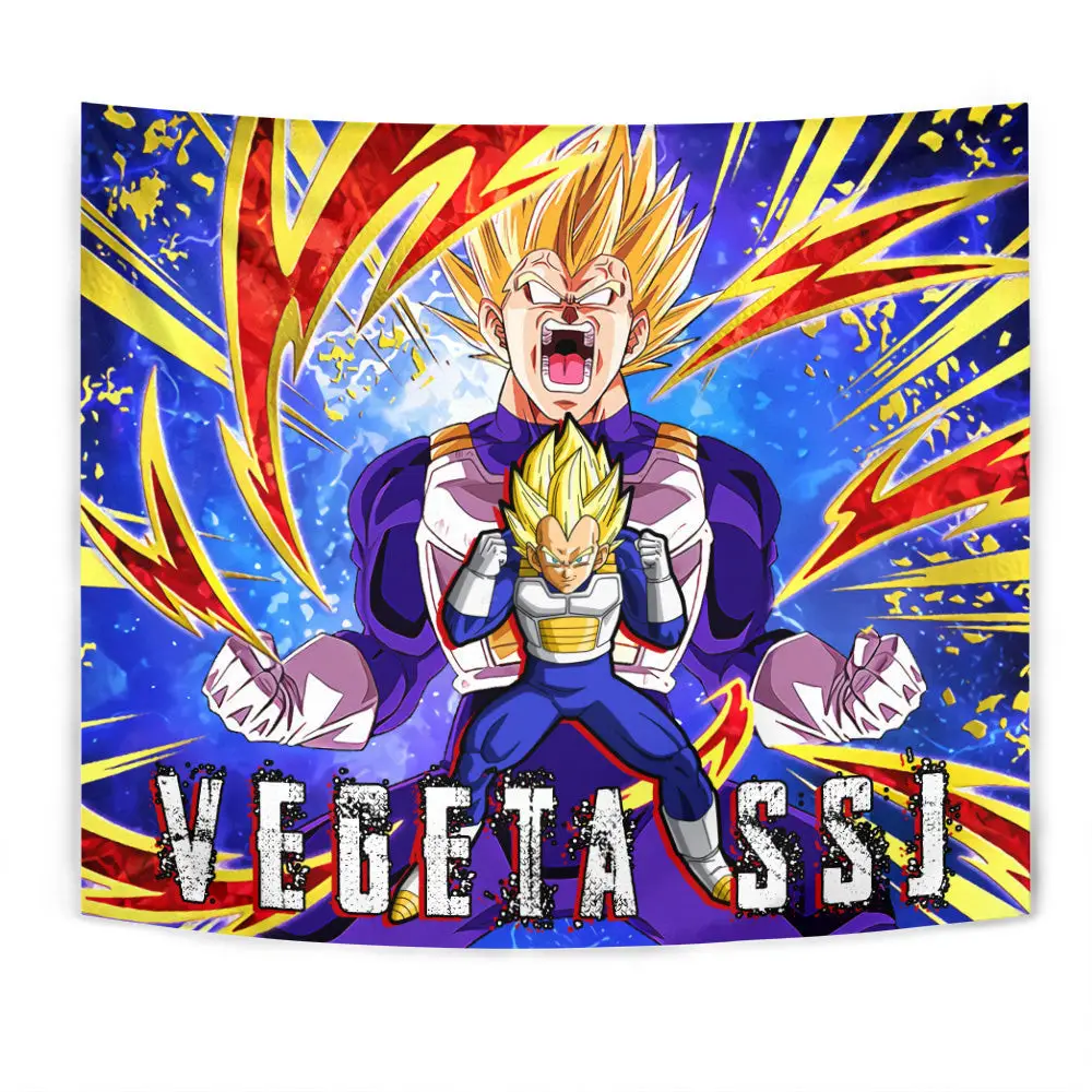 Vegeta SSJ Tapestry Custom Anime Home Decor