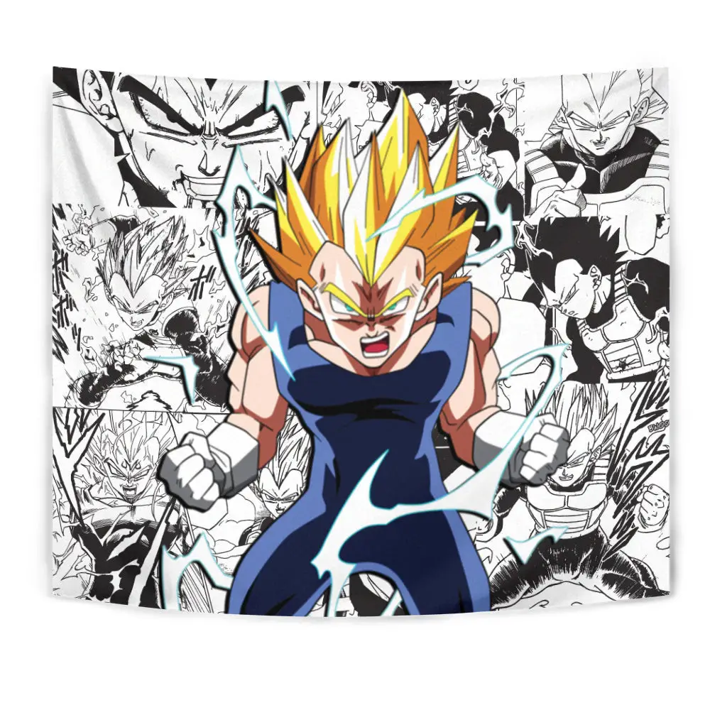 Vegeta SSj Tapestry Custom Anime Manga Wall Decor