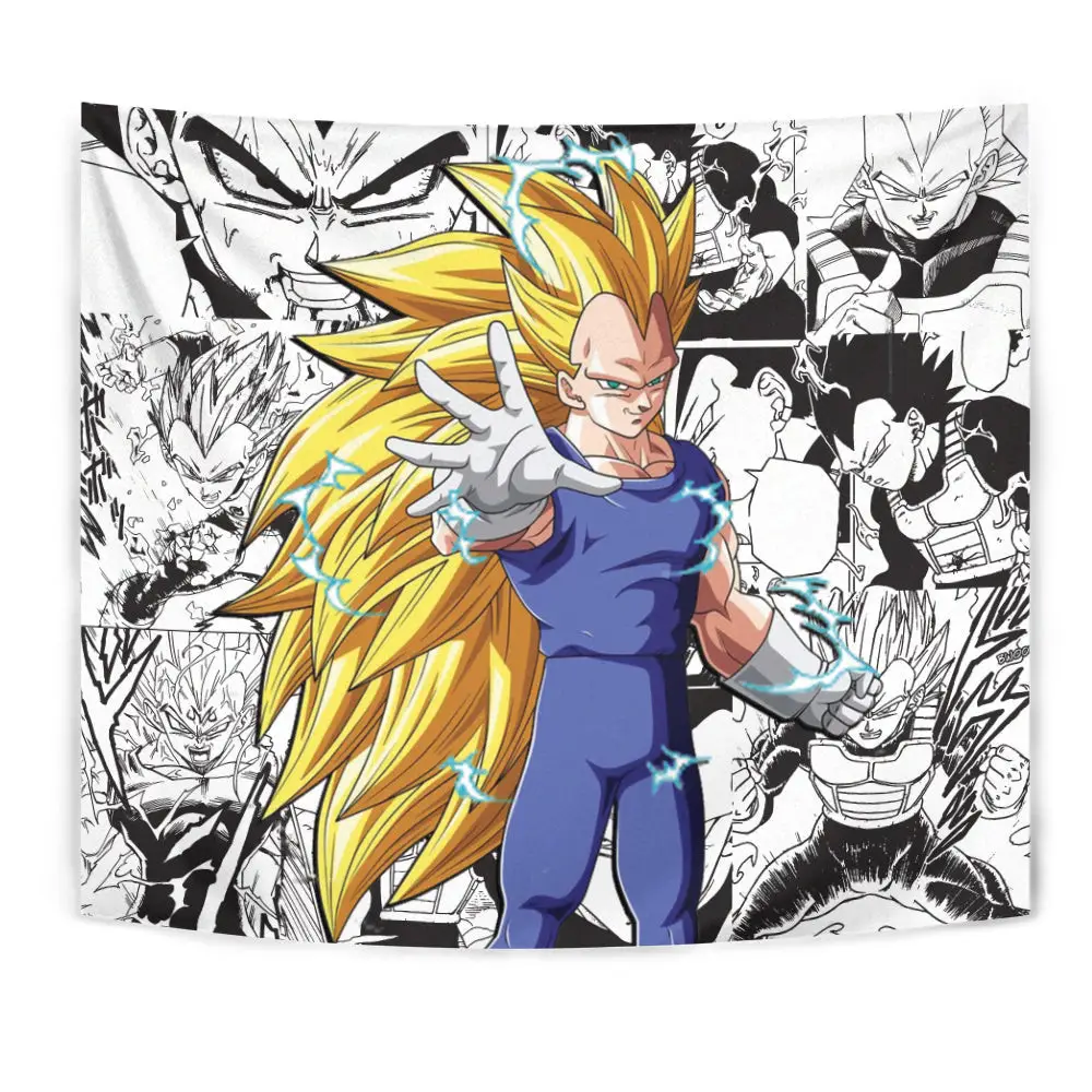 Vegeta SSj3 Tapestry Custom Anime Manga Wall Decor