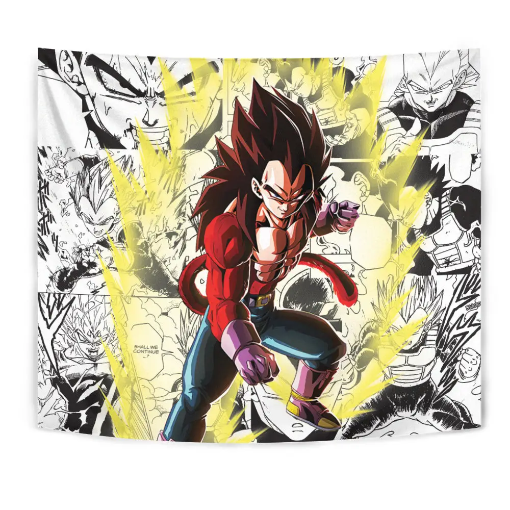 Vegeta SSj4 Tapestry Custom Anime Manga Wall Decor