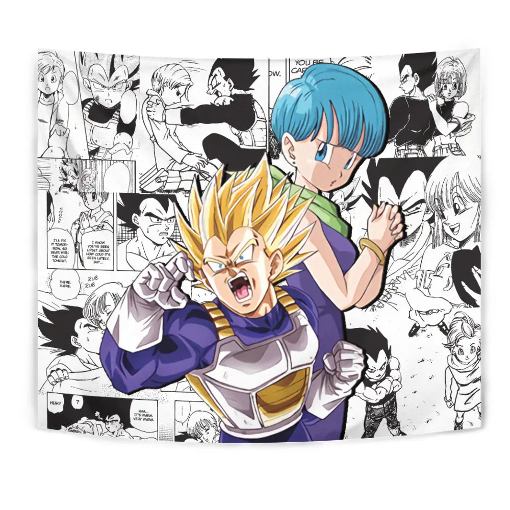 Vegeta x Bulma Tapestry Custom Anime Wall Decor