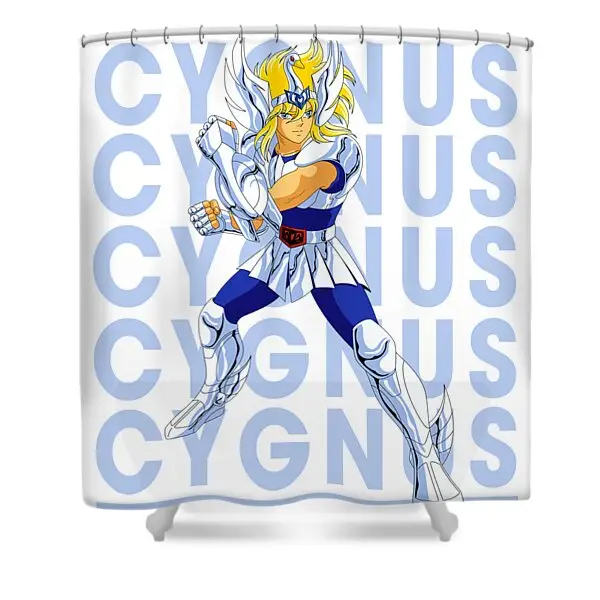 Vintage Cygnus Art Saint Seiya Anime Shower Curtain | Anime Shower Curtains