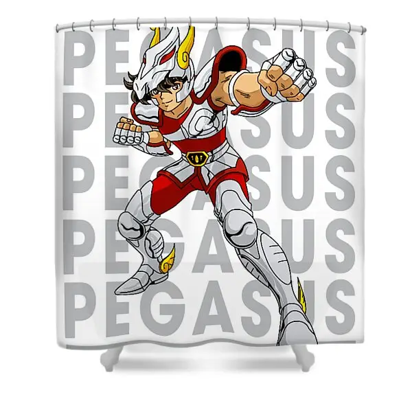 Vintage Pegasus Art Saint Seiya Anime Shower Curtain | Anime Shower Curtains