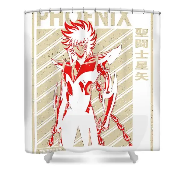 Vintage Saint Seiya Phoenix Anime Shower Curtain | Anime Shower Curtains