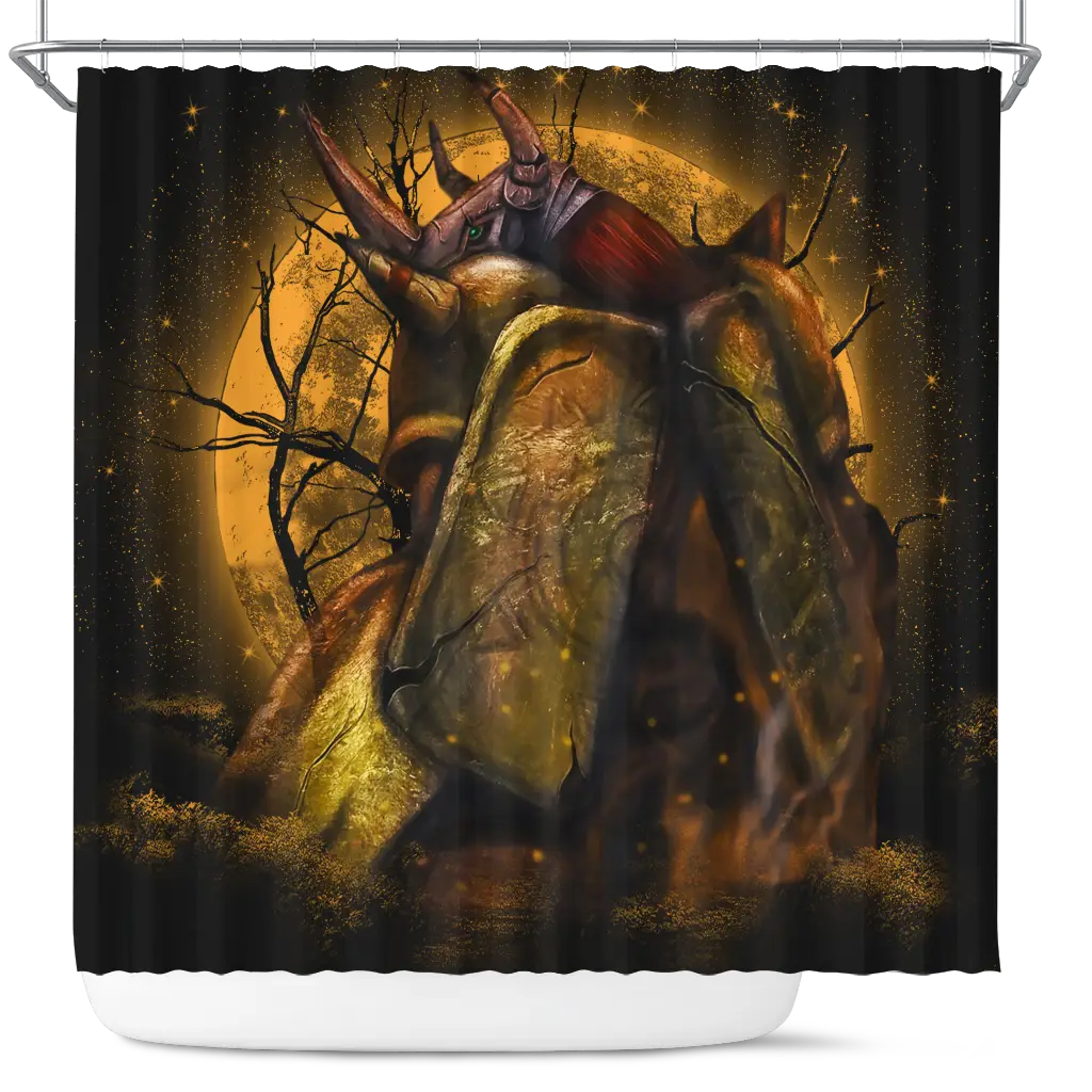 Wargreymon Digimon Moonlight Shower Curtain