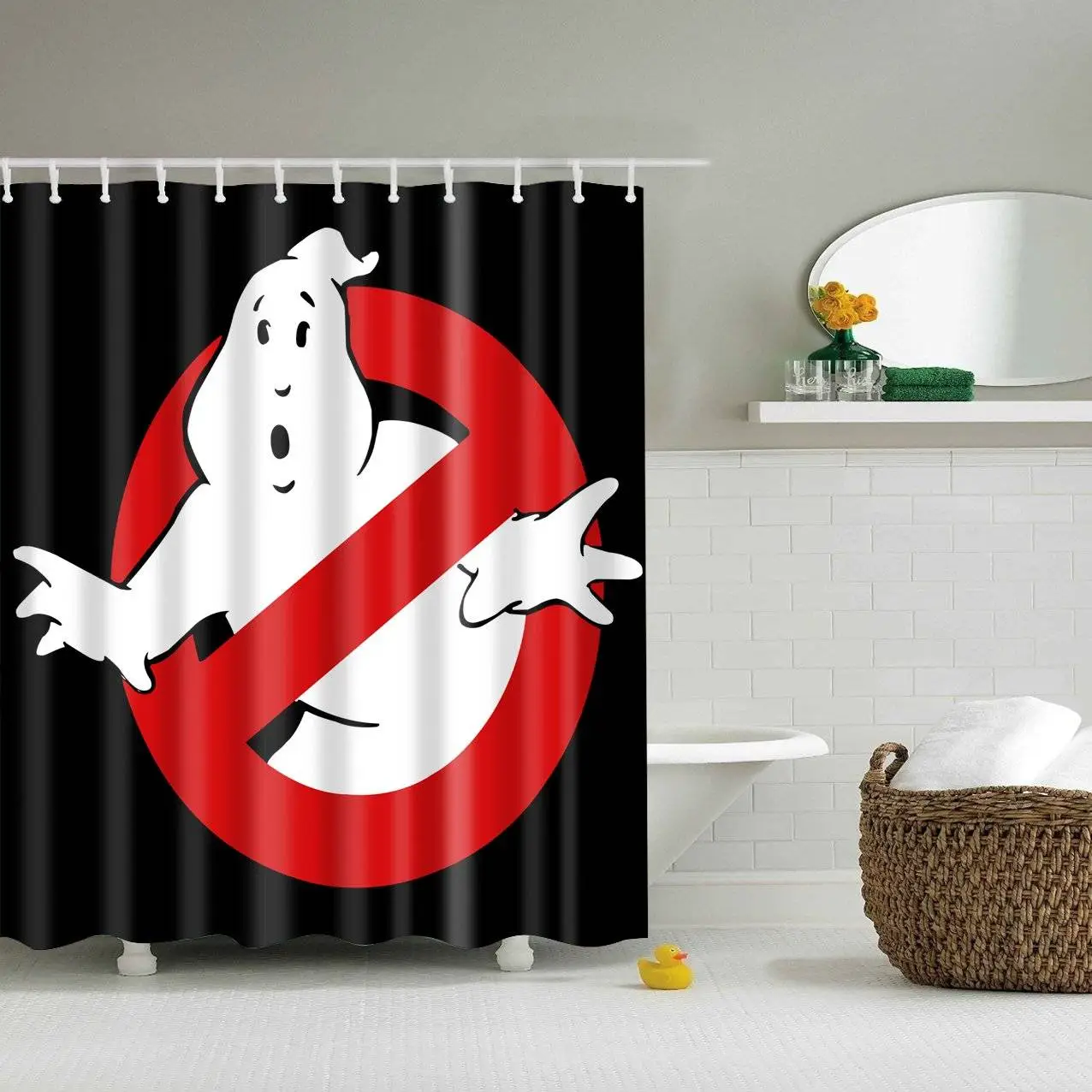 Warning Sign Supernatural Shower Curtain
