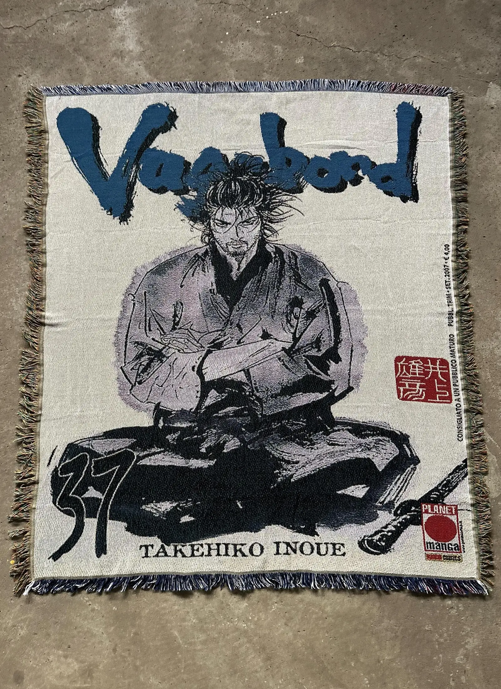 WARRIOR WOVEN BLANKET TAPESTRY