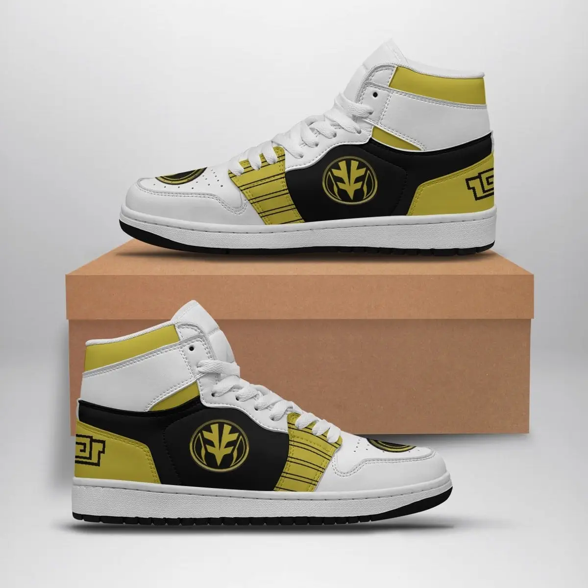 White Ranger Mighty Morphin Power Rangers Air Jordan 1 Shoes