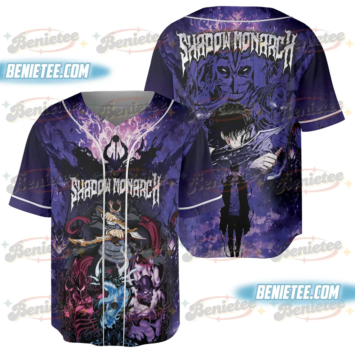 Wholesale Men's Baseball Jersey Funny Anime Shirt Solo Leveling - Benietee Shop