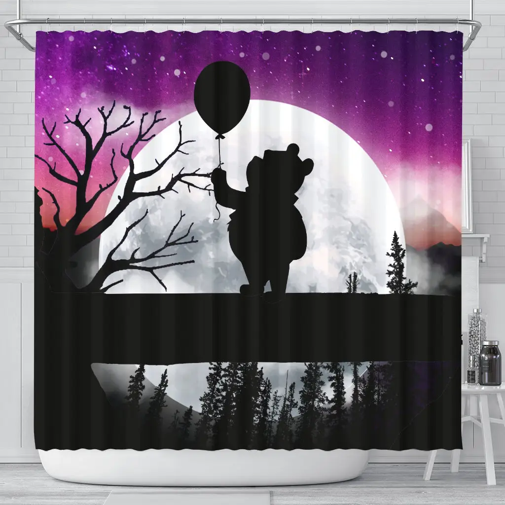 Winnie The Pooh Moon Night Shower Curtain 