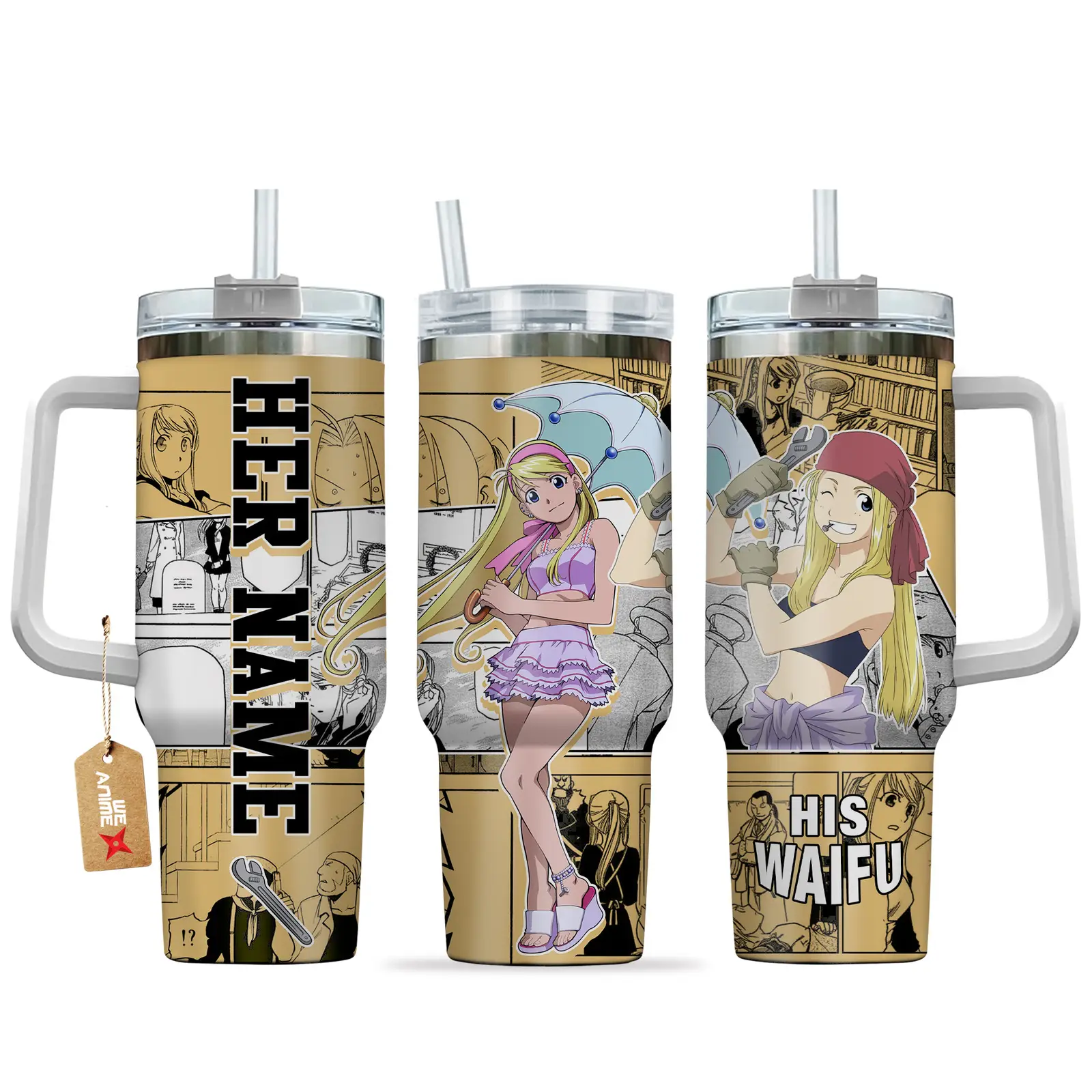Winry Rockbell - 40oz Travel Tumbler Name - Senpai Waifu Collection