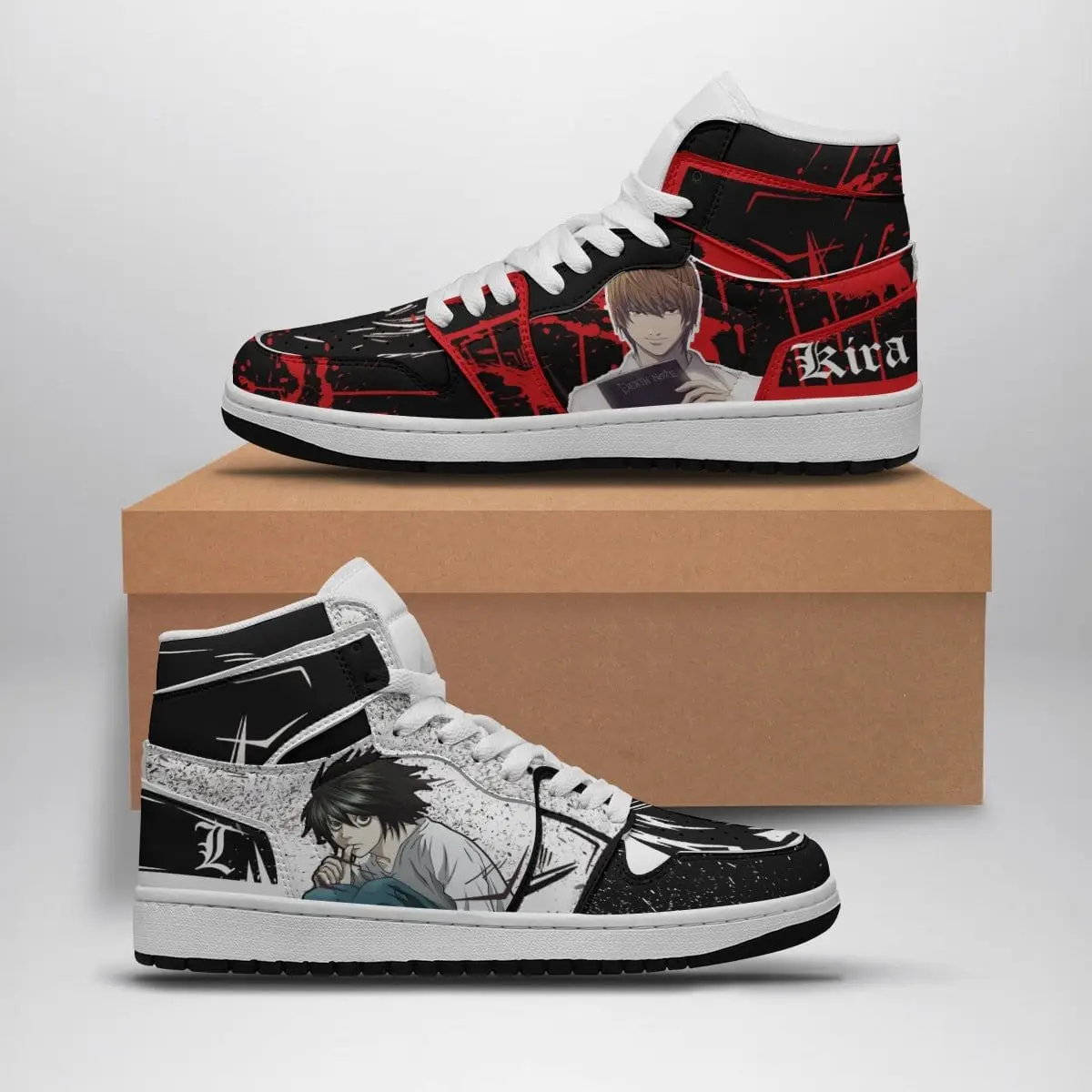 Yagami and L Death Note Air Jordan 1 Shoes
