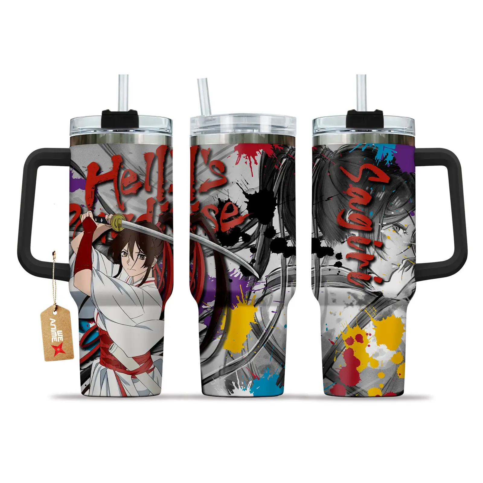 Yamada Asaemon Sagiri HellParadise: Jigokuraku Anime?Custom  Quencher   40oz Stainless Steel Tumbler With Handle HG
