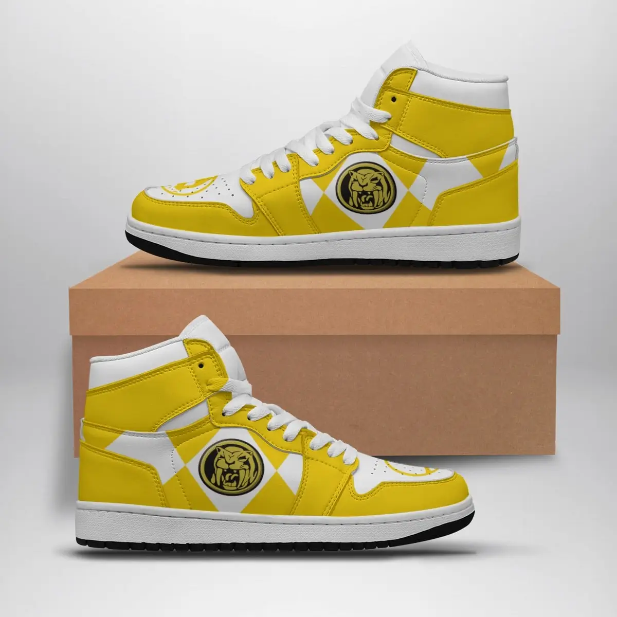 Yellow Ranger Mighty Morphin Power Rangers Air Jordan 1 Shoes