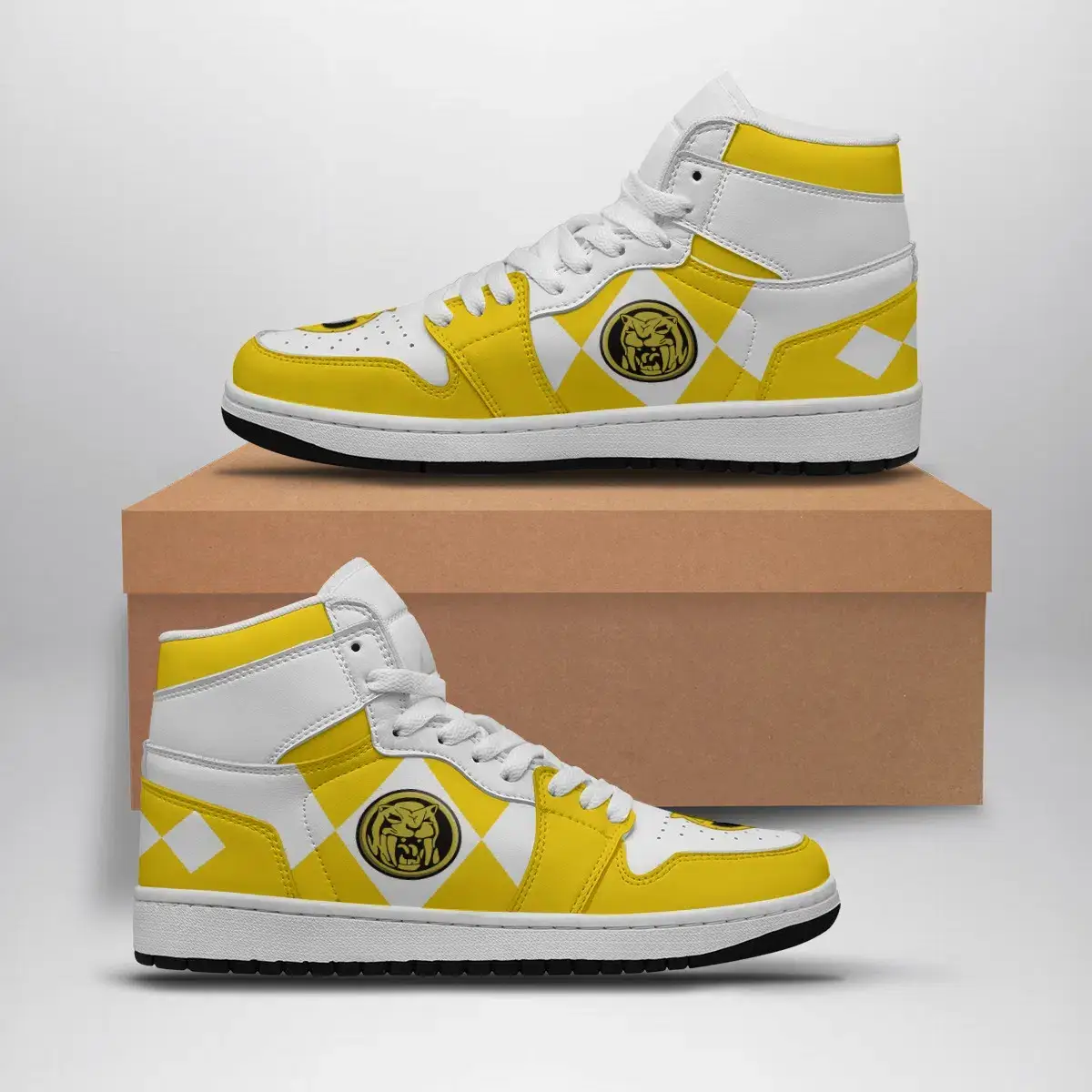 Yellow Ranger Mighty Morphin V2 Power Rangers Air Jordan 1 Shoes