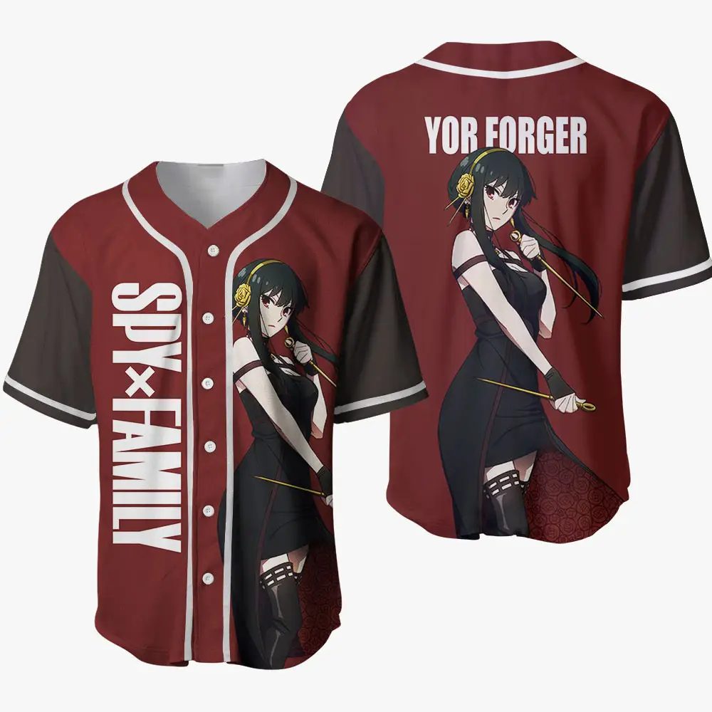 Yor Forger Baseball Jersey, Spy x Family Anime Design - Benietee Shop