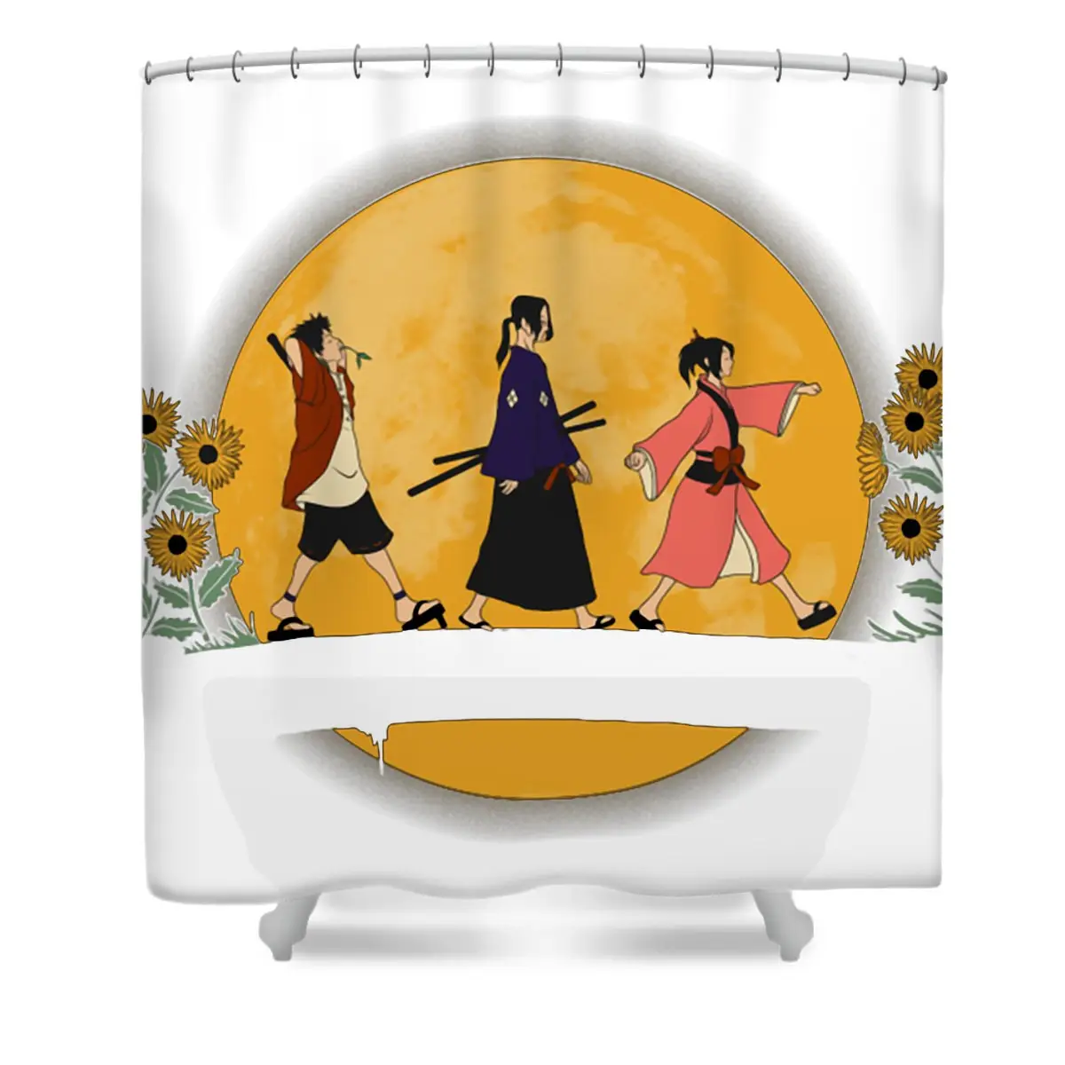 Yoru No Himawari Shower Curtain | Anime Shower Curtains