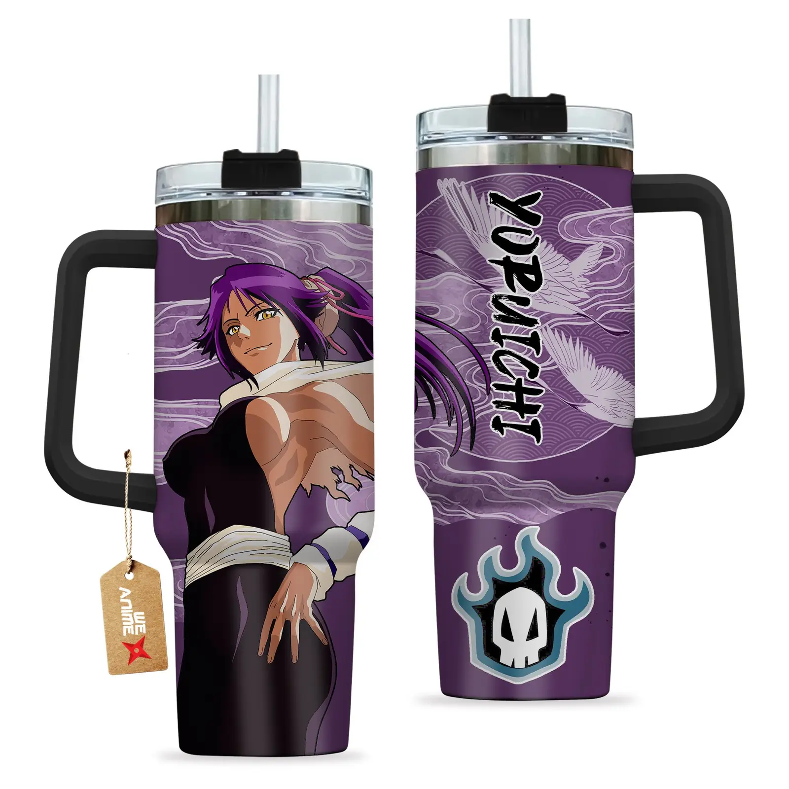Yoruichi Shihouin Bleach Anime Custom  Quencher   40oz Stainless Steel Tumbler With Handle HG