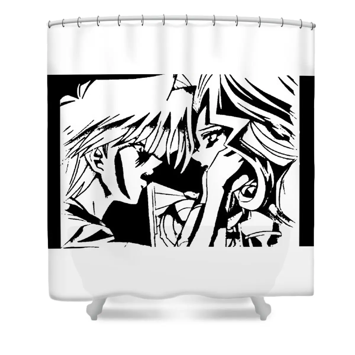 Yu-Gi-Oh! Joey And Mai Shower Curtain | Anime Shower Curtains