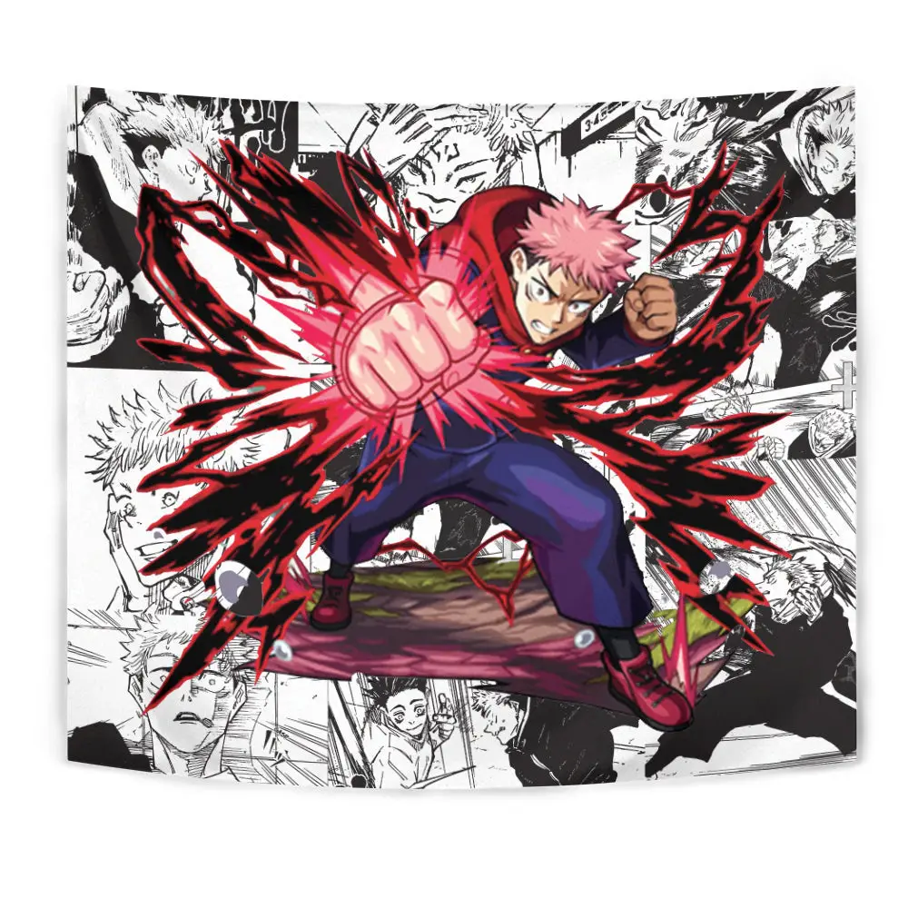 Yuji Itadori Tapestry Custom Anime Manga Wall Decor